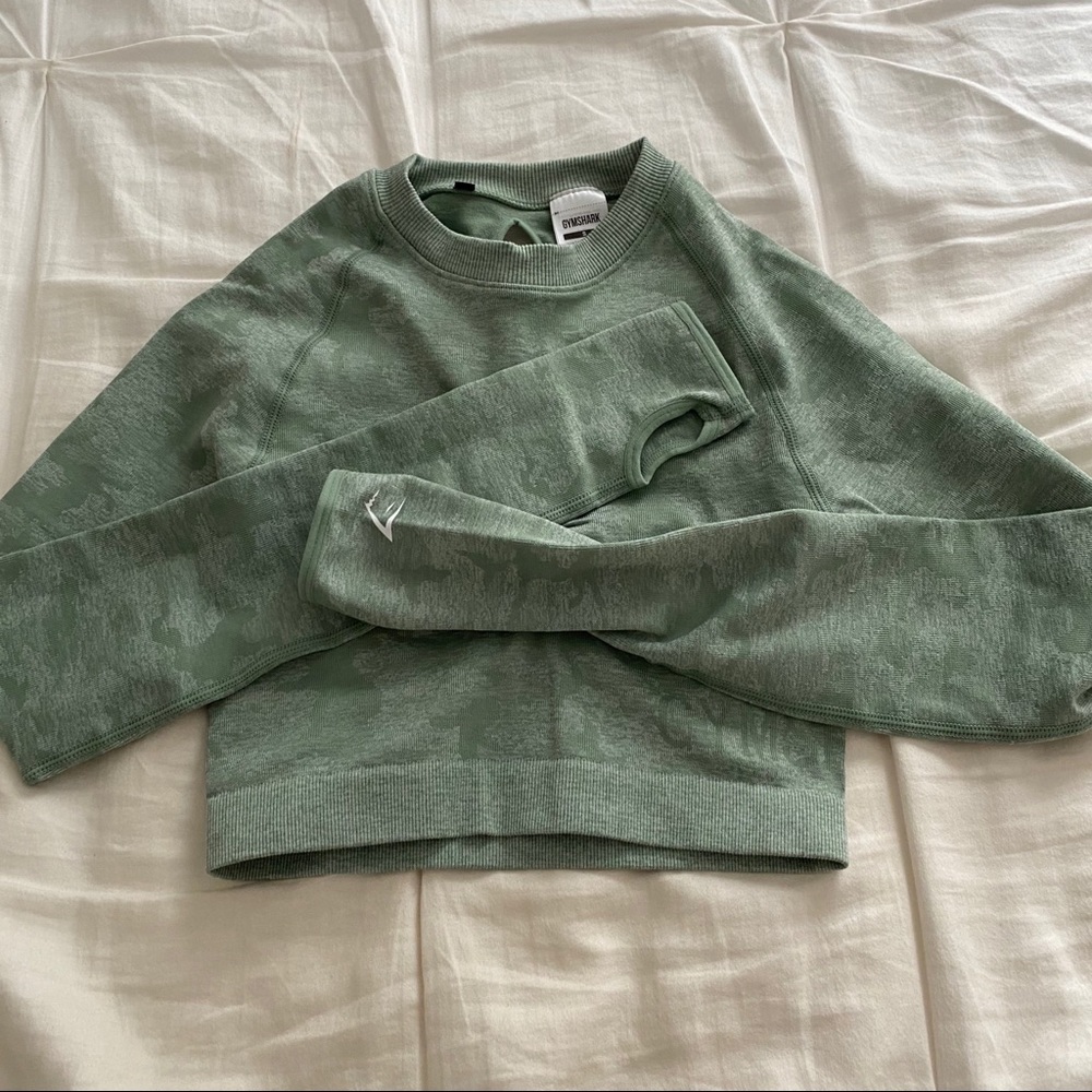 Green Camo Seamless Long Sleeve